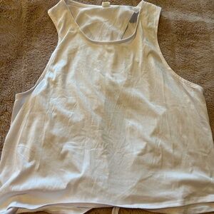 Yogalicious white Tie Back Tank Top XXL